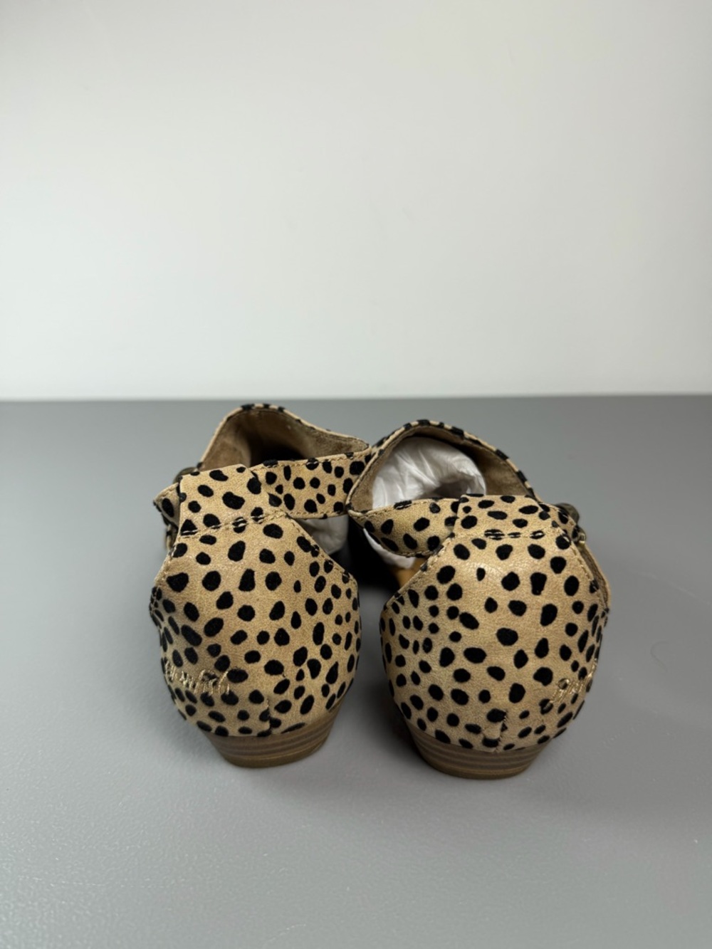 Blowfish Malibu Sandals Women 9 VeganBalla Slip On Black Cheetah Side Zip Wedge - Picture 6 of 14